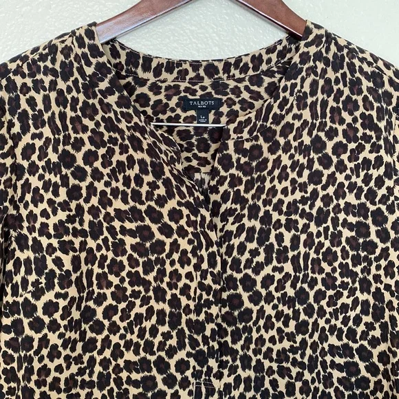 TALBOTS| animal print tunic Lp - Picture 4 of 9